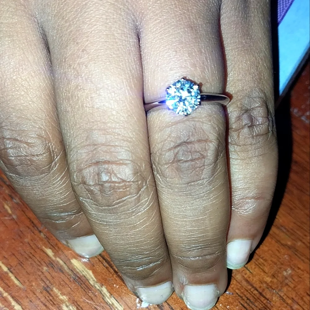 925 sterling silver Diamond wedding ring.